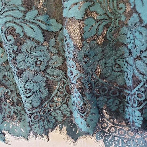 Zara NWT  Emerald lace top  (M) - Picture 8 of 9